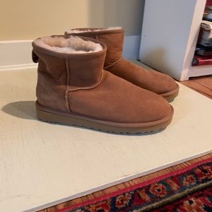 Short chestnut uggs size 8